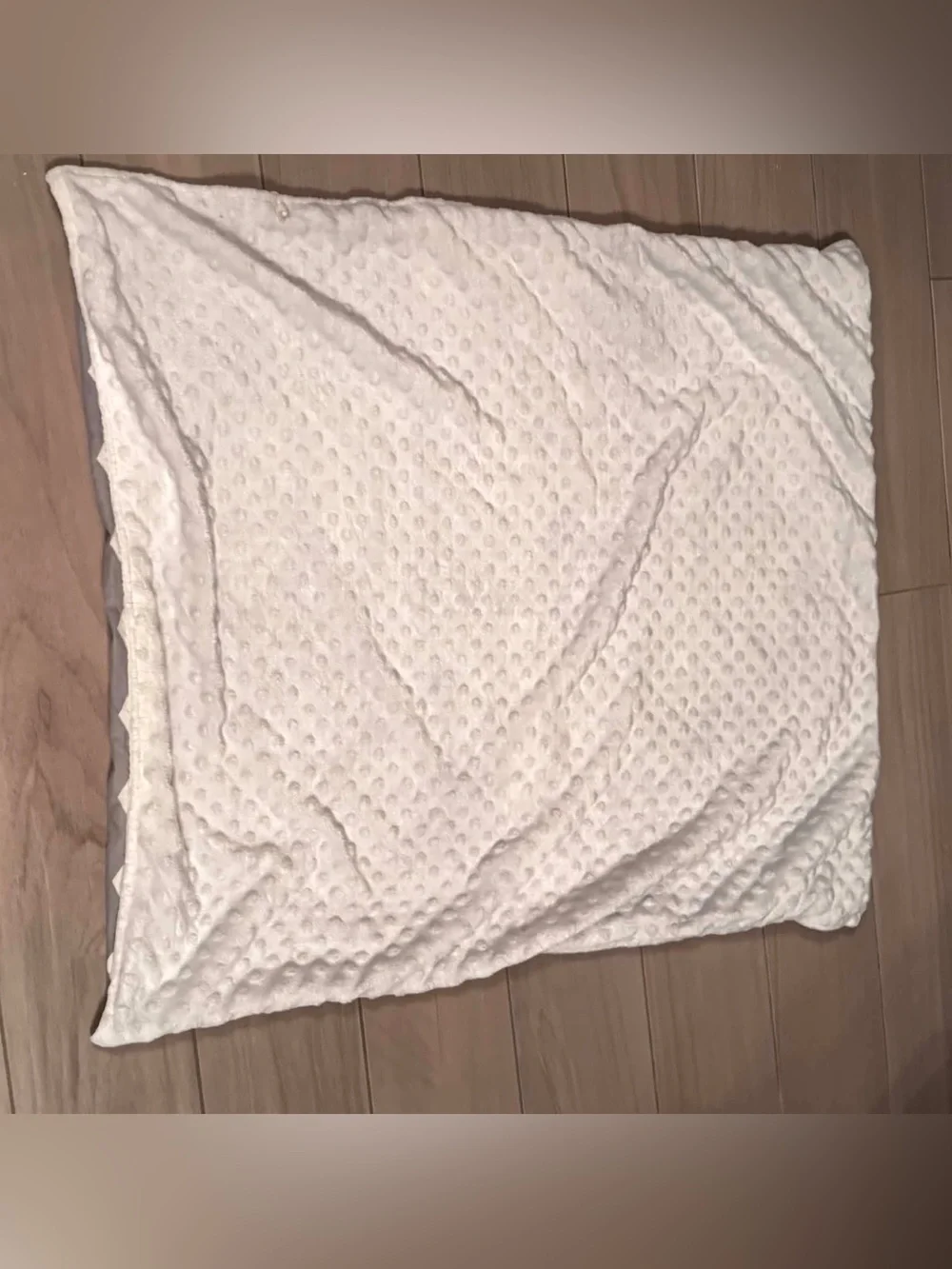 Reversible plush Baby Blanket - Gray Chevron Minky Dot